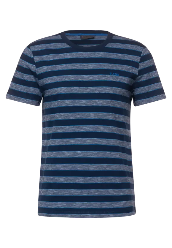 T-Shirt mit Streifenmuster - navy blue