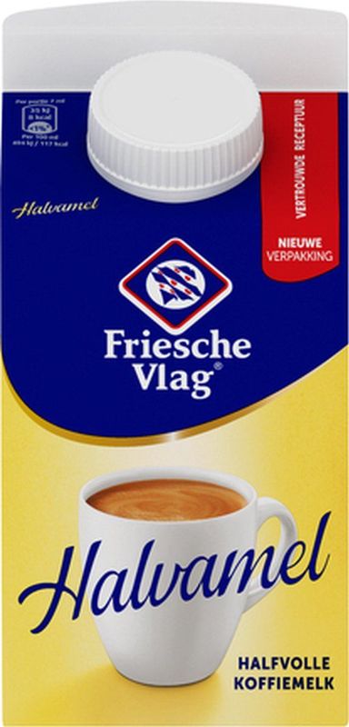 Friesche Vlag - Koffiemelk - Halvamel - Halfvol - 455 ml - Doos 18 x 455 ml