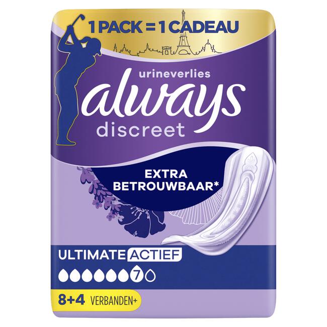 Always Discreet Incontinentieverband Ultimate Day 12 stuks