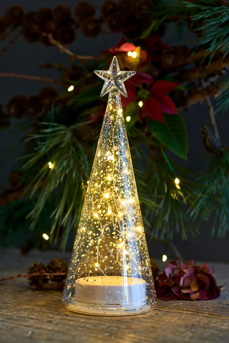 Sirius  Romantic LED glas træ, romantic/clear - 26 cm.