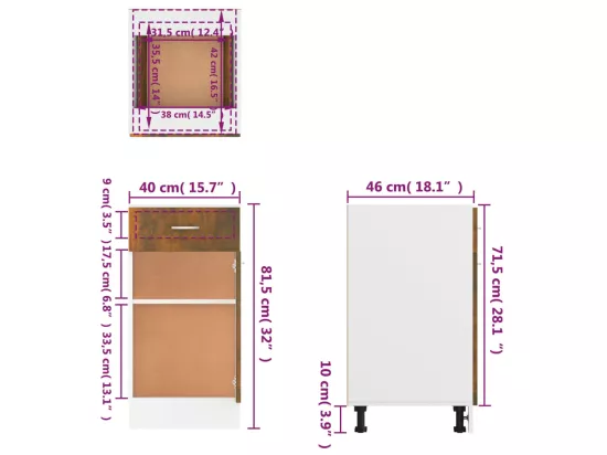 Armoire de plancher à tiroir 