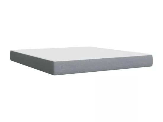 Sommier à lattes de lit avec matelas Gris clair 180x200cm Tissu