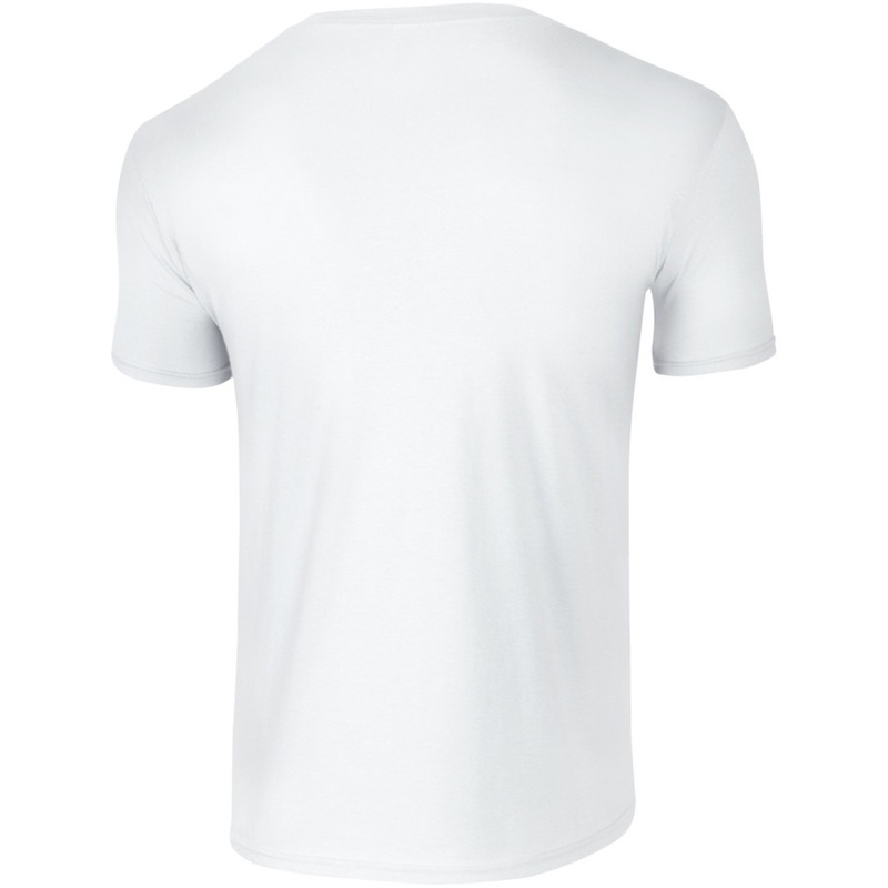 Camiseta básica de manga curta macia, 100% algodão grosso, Gildan