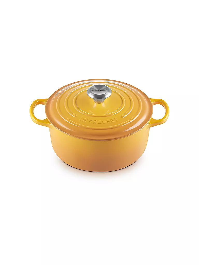 LE CREUSET Bräter rund SIGNATURE 24cm Nectar gelb