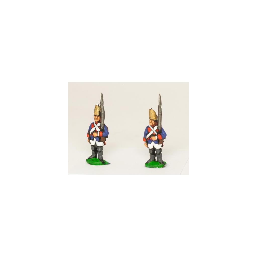 Seven Years War Prussian: Grenadier at attention, variants
