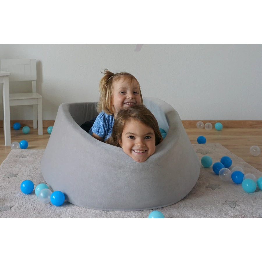 knorr toys® Bällebad soft - Grey - 300 balls soft bluebluetransparent grau