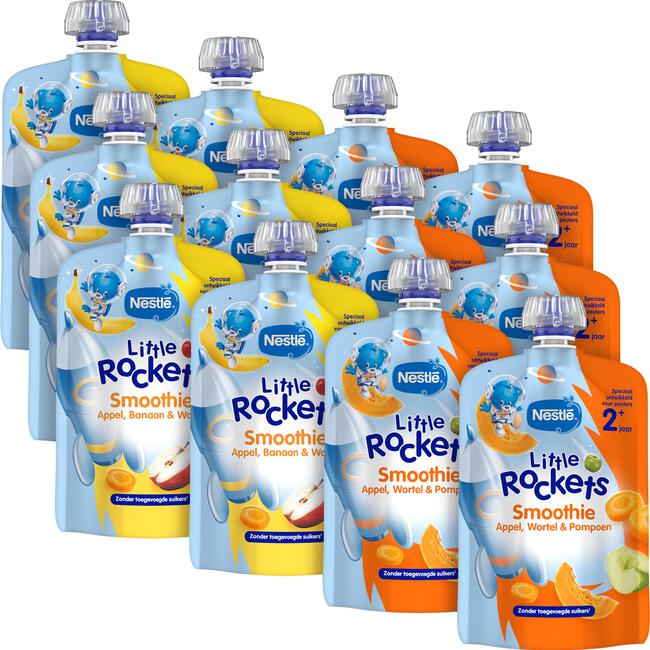 Nestlé Little Rockets Smoothie Appel Wortel Pompoen 2+