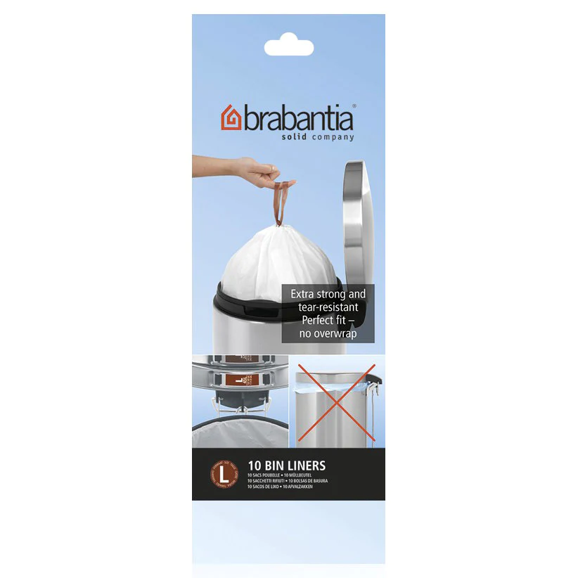 Rouleau de 10 sacs poubelles 45 l blanc Code L Brabantia