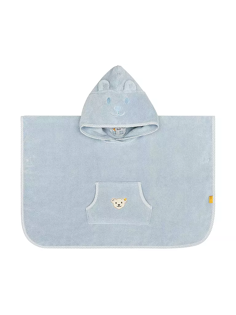 STEIFF Baby Bade Poncho  hellblau