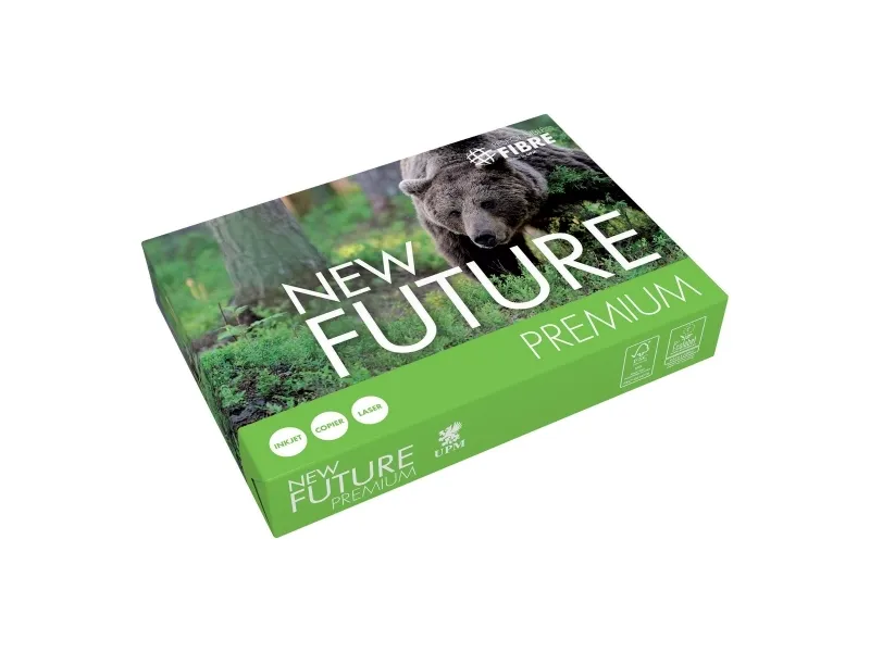 Printerpapir New Future Premium A4 hvid 80g - (5 pakker x 500 ark)