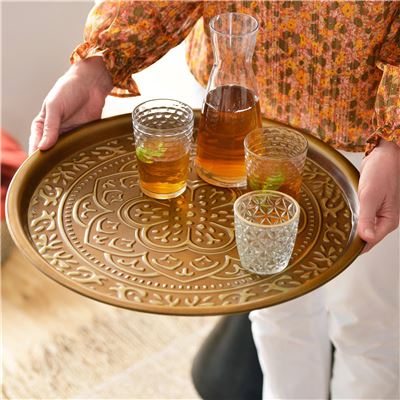 Plateau déco motifs embossés