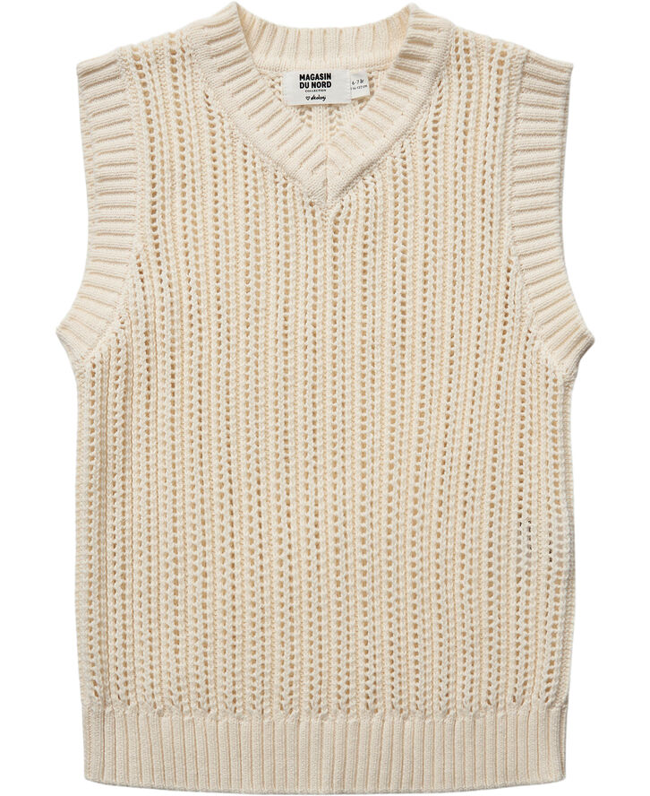 Magasin du Nord Collection Knitted Vest - Kids Beige