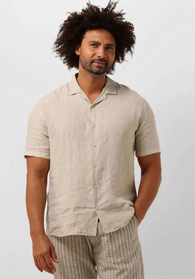 THE GOODPEOPLE beige the goodpeople casual overhemd sun