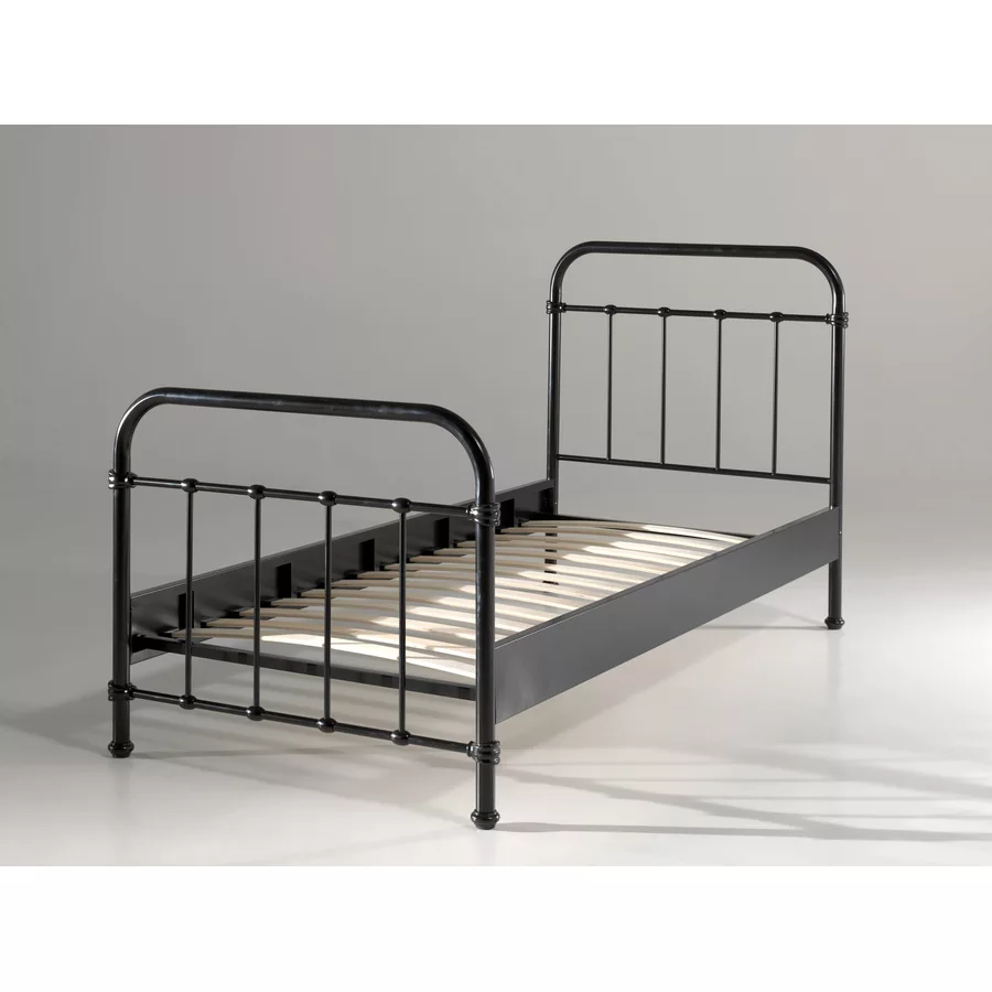 VIPACK Metallbett New York schwarz 90 x 200