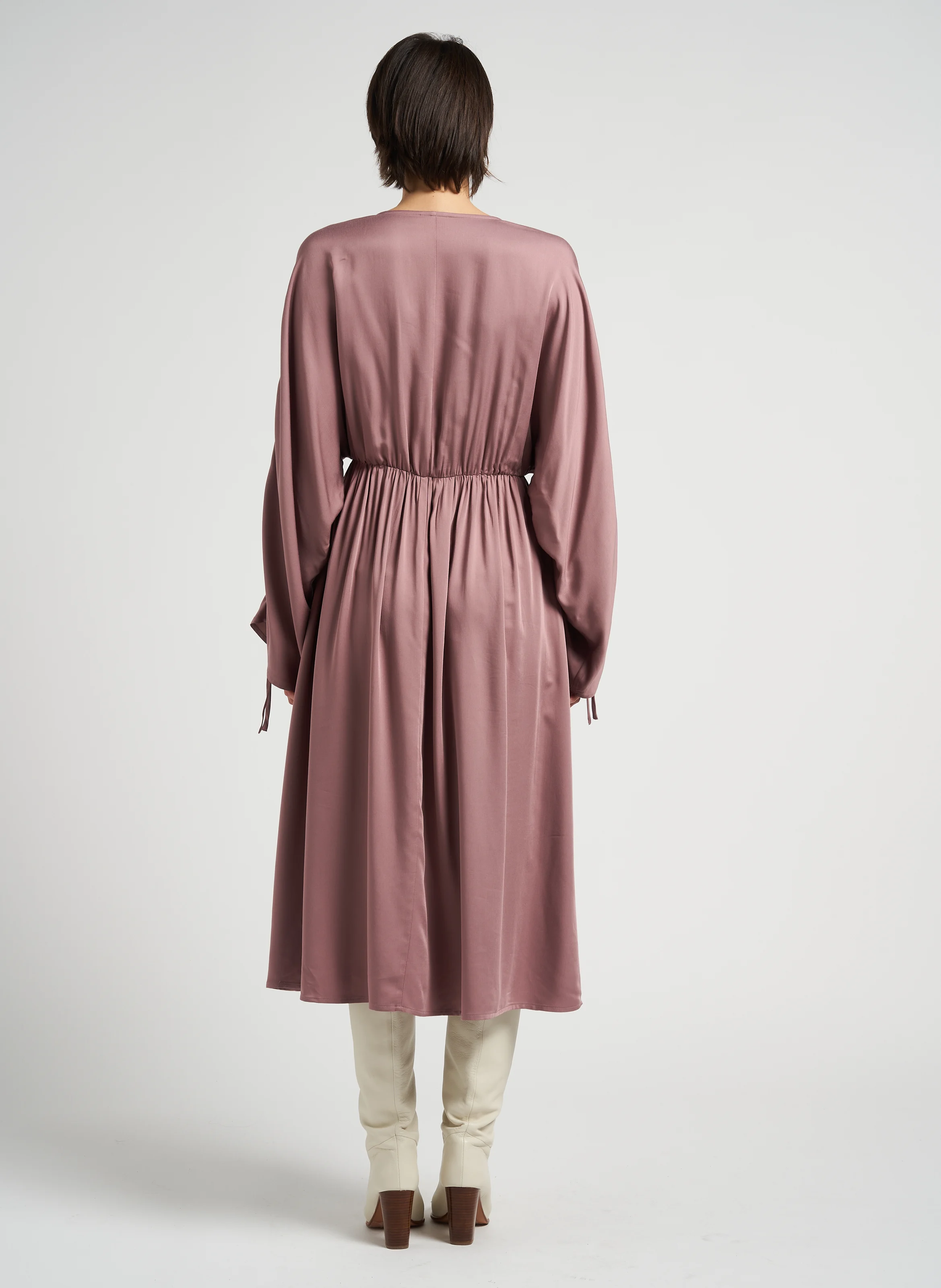 MATEA - Robe midi col v | Violet
