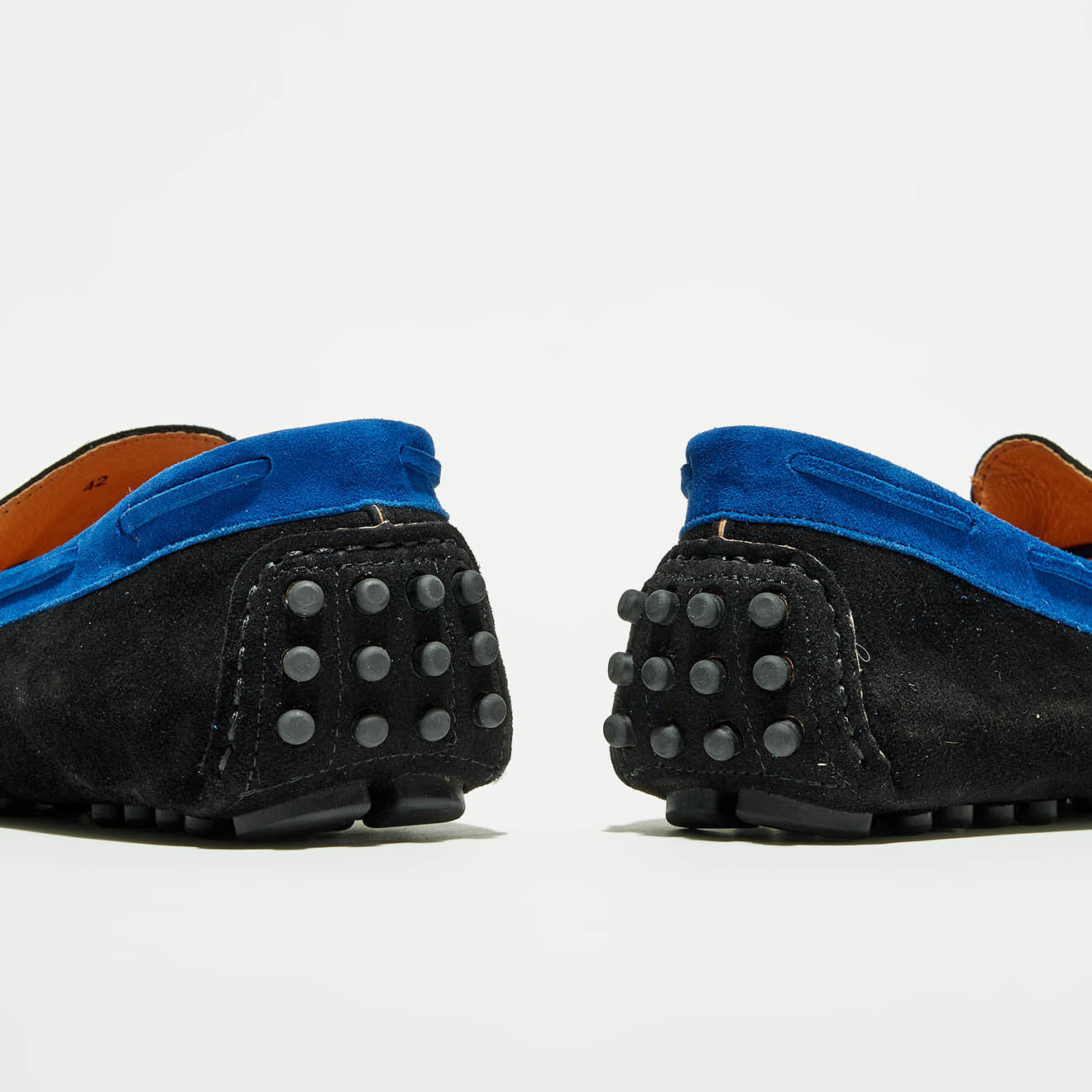 Flavio Création Mocassins en Velours de Cuir Misael noir/bleu