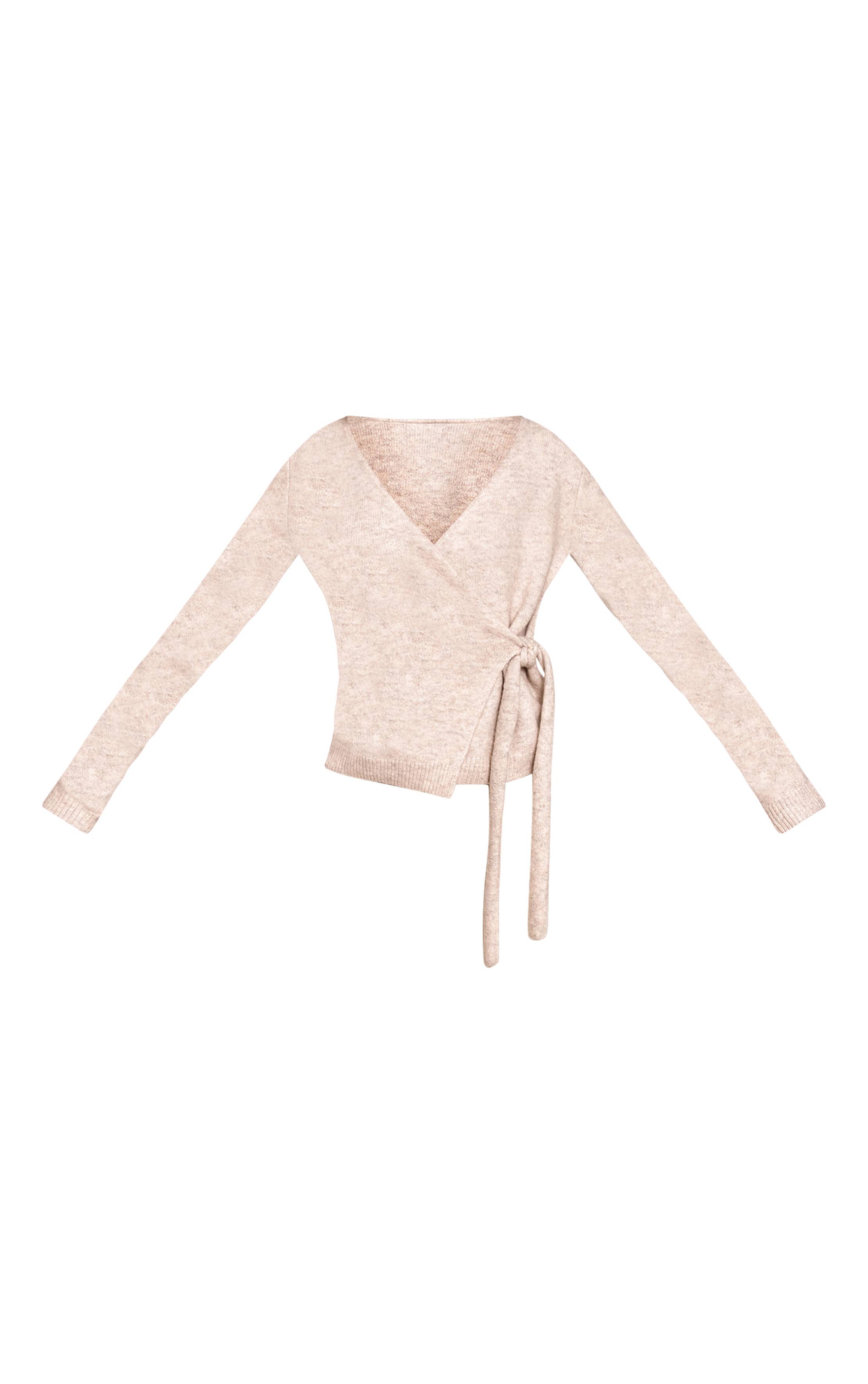 Cardigan Cache-cœur Grande Taille En Maille Douce Avec Liens Sur Les Côtés