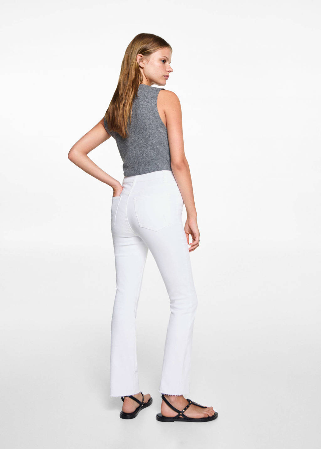 MANGO TEEN high waist skinny jeans wit