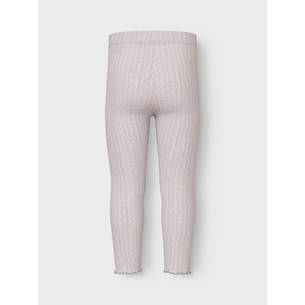 Køb Name It Lilac Ash Wossa Uld/Silke Rib Leggings | Luksusbaby