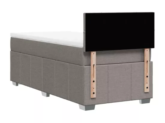 Sommier à lattes de lit avec matelas Taupe 90x190 cm Tissu