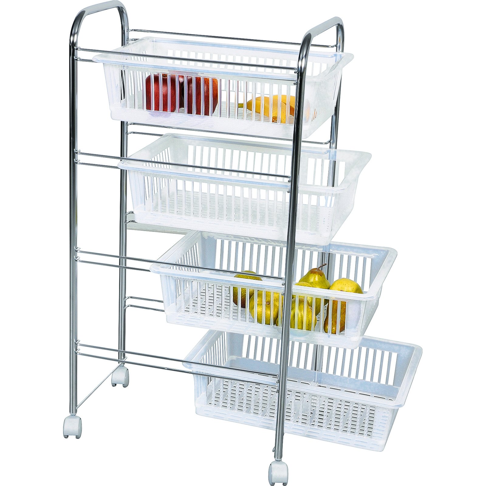 Allzweckwagen Rollen 4Fächer 87x35x46cm