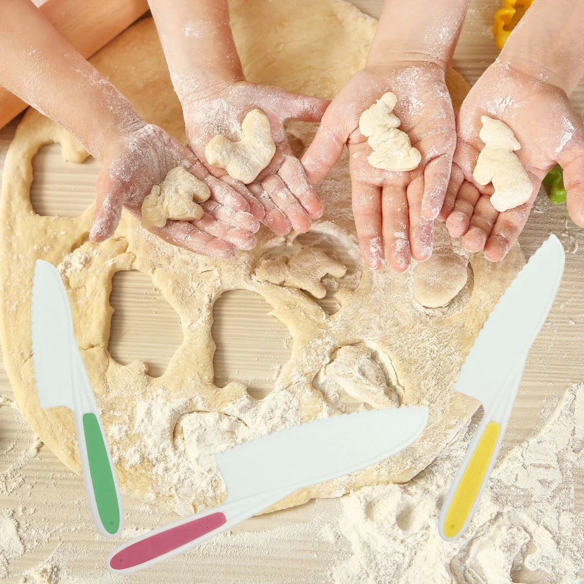 3 couteaux de cuisine pour enfants Mini Monster