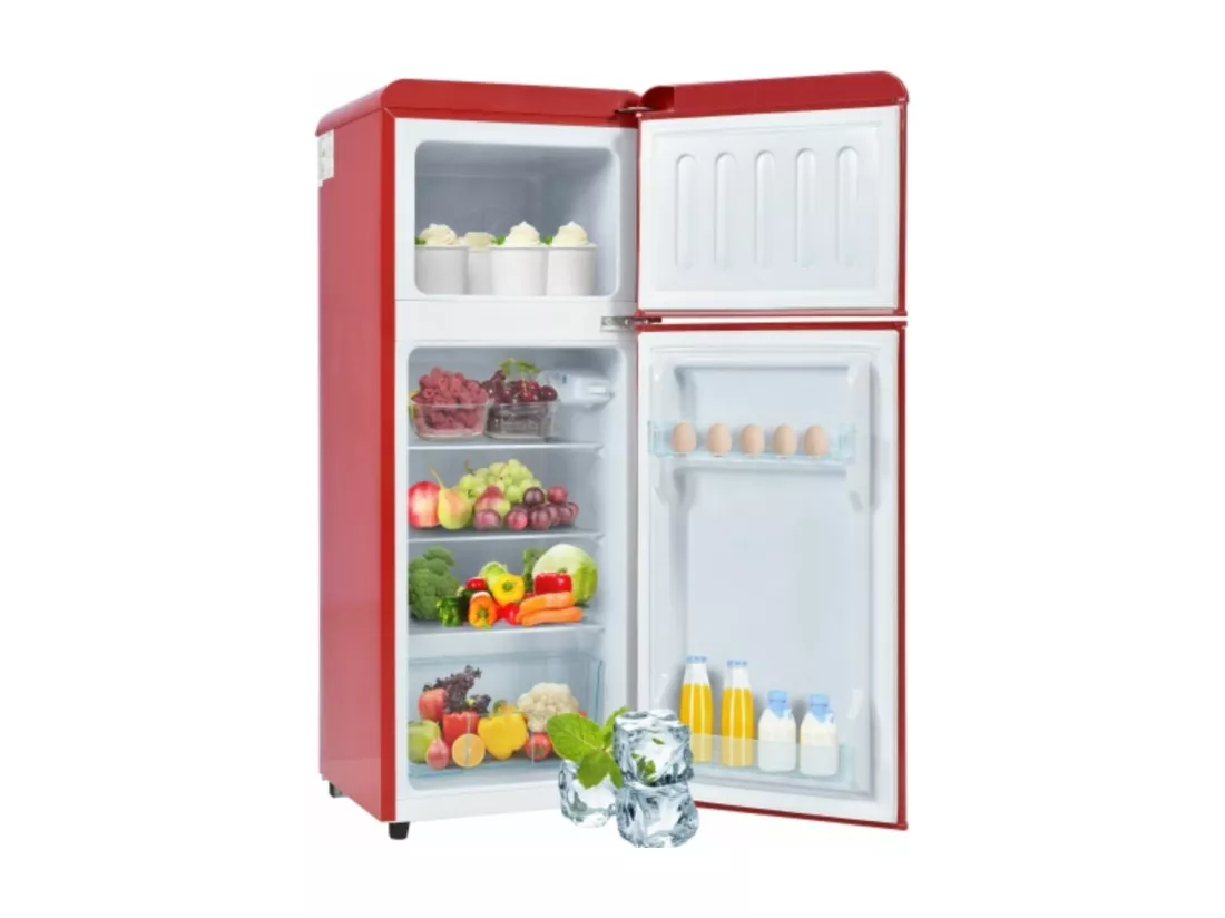 Réfrigérateur rétro. Combiné réfrigérateur-congélateur, 105,5 cm de haut, 41 cm de large
