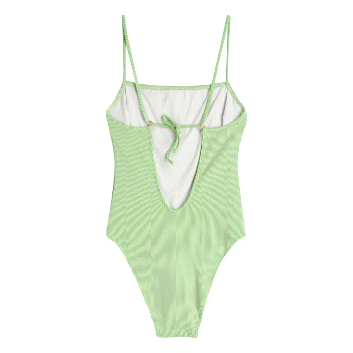 Icone Maillot 1 Pièce Nino Rayures | Vert prairie