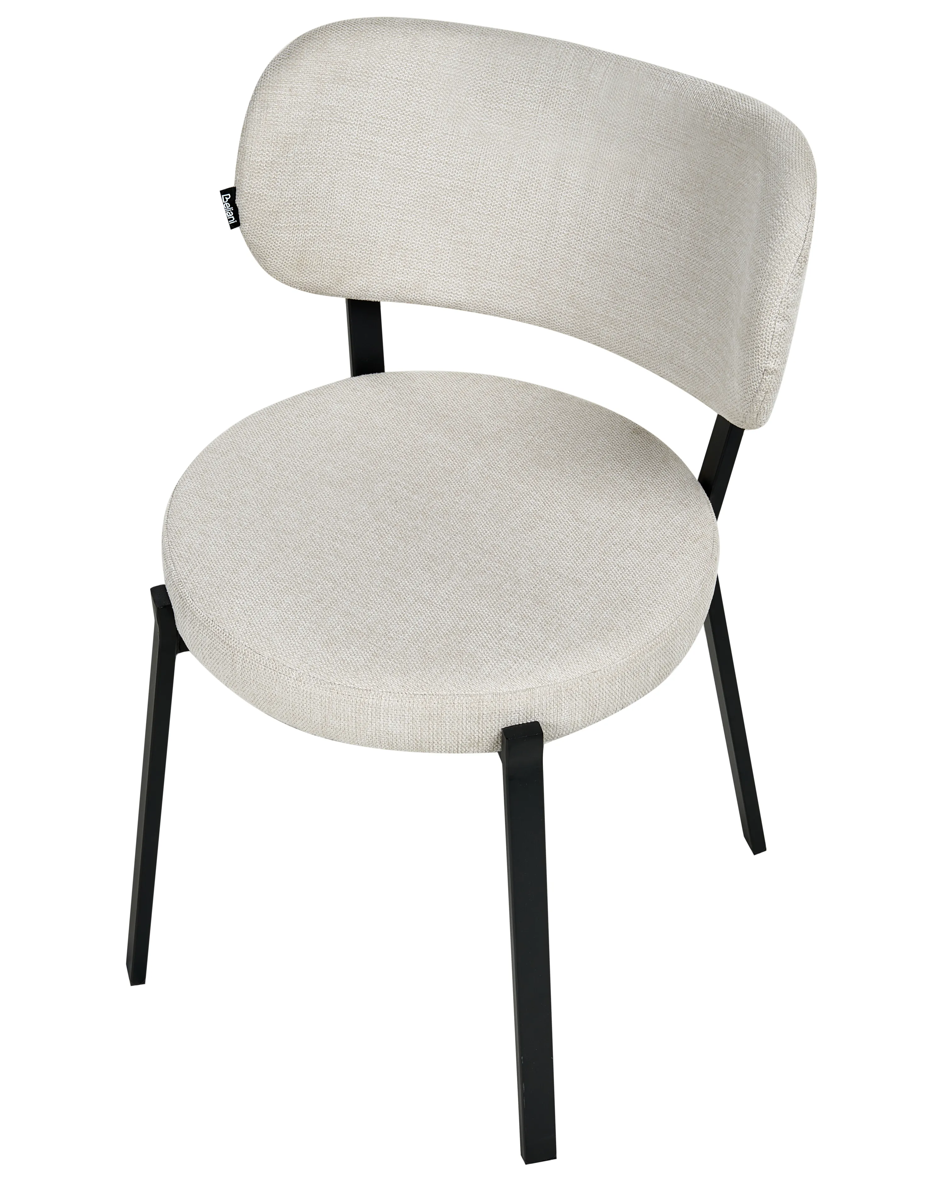 Set van 2 eetkamerstoelen BRONTE Stof Lichtbeige