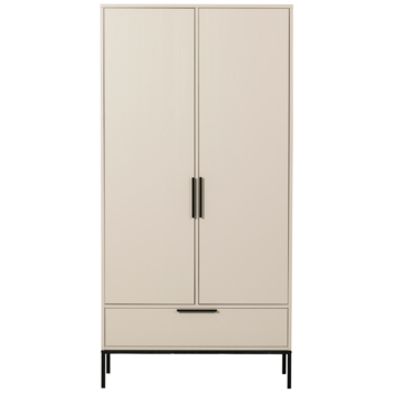 WOOOD kledingkast Adam 2-deurs dust grenenhout 200 x 100 x 53 cm
