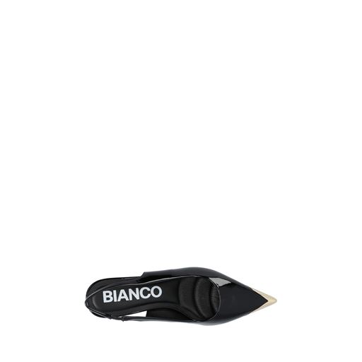 Bianco BIAKristin Kitten Heel Slingback Sko, Black Gold, 39