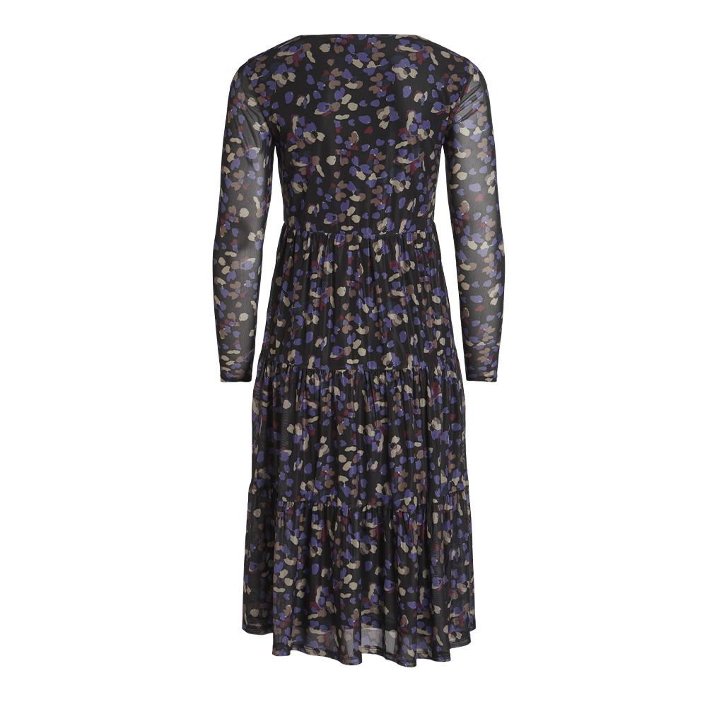 Vila Robe Noir imprimé Femme Vila Volettis Mesi