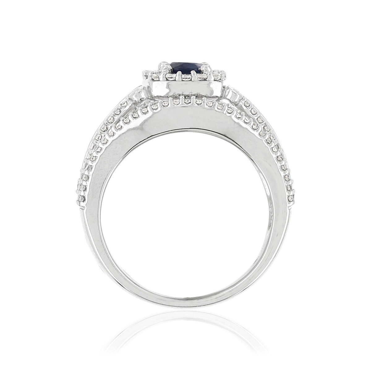 Bague MATY Or 750 blanc Saphir et Diamants