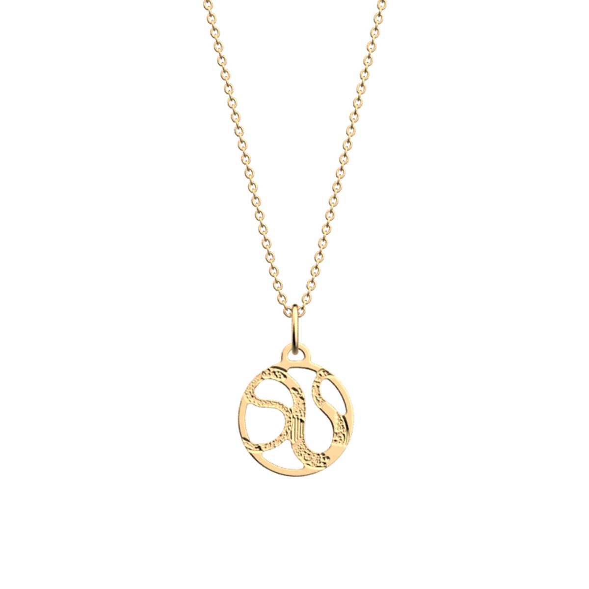 Collier Les Georgettes Reptile doré 16mm