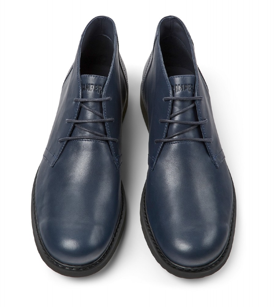 Sapatos de couro azul marinho Camper Neuman