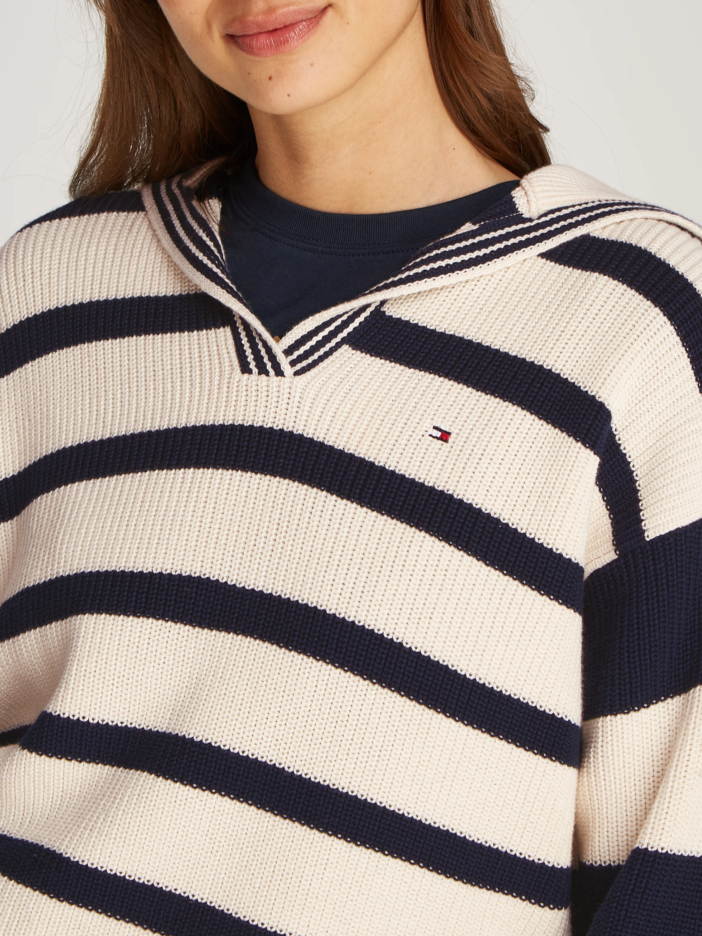 Pull droit en coton | Blanc