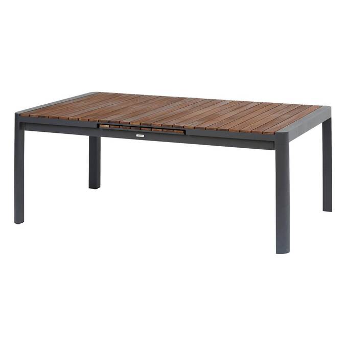 Table de jardin extensible PARADIZE Effet Noyer & Graphite