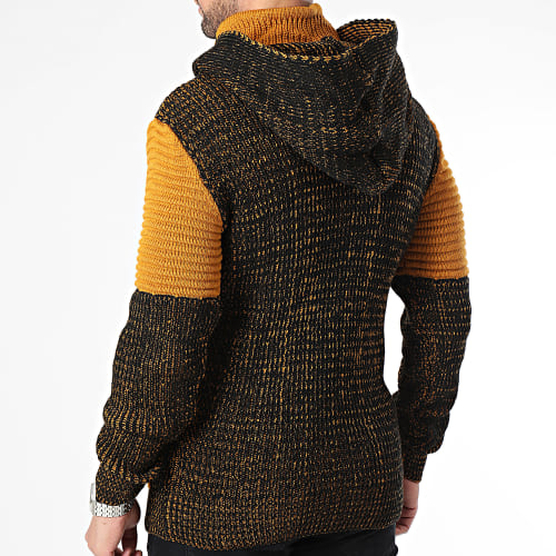 Pull A Capuche Noir Camel