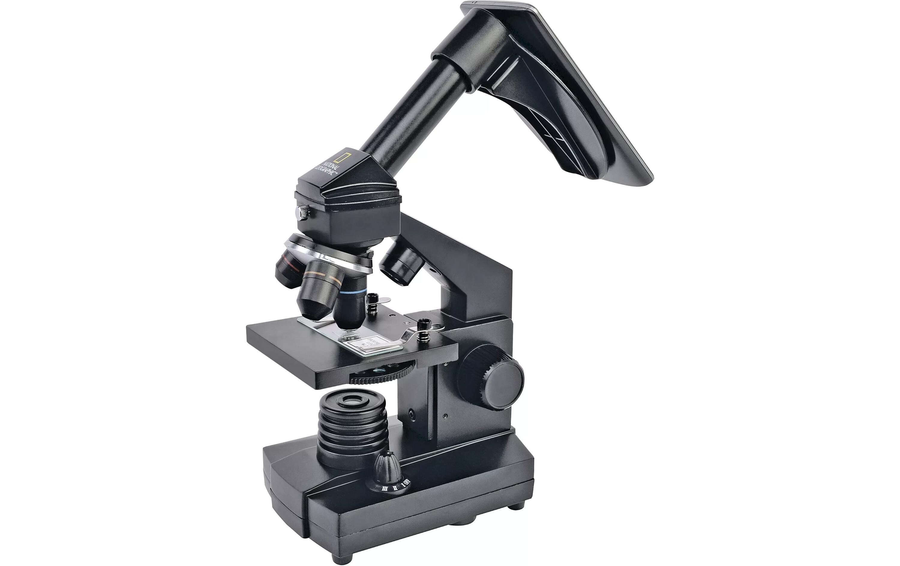 Mikroskop 40x-1280x<br>Kinder-Mikroskop mit Smartphone-Halterung