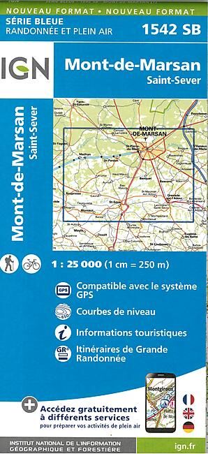IGN - 1542 SB MONT DE MARSAN 1 25 000