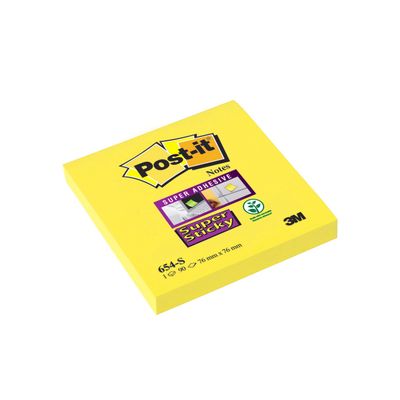 Post-it - Bloc notes Super Sticky - jaune jonquille - 76 x 76 mm