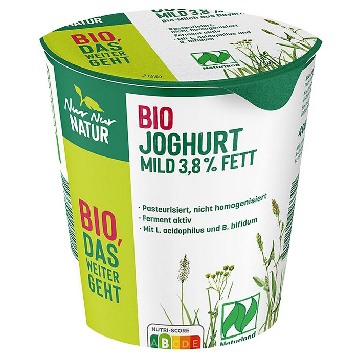 NUR NUR NATUR Bio Joghurt 3,8 % Fett 400 g, milder Naturjoghurt