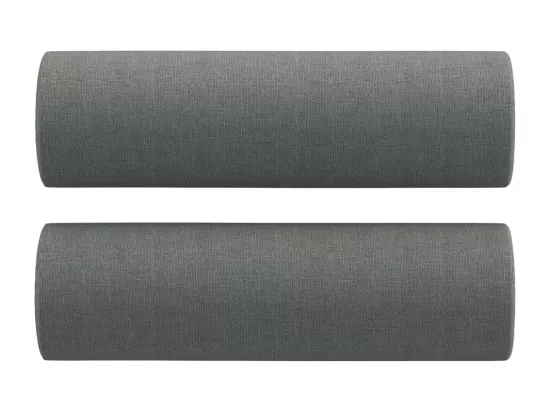Canapé 2 places avec oreillers gris foncé 120 cm tissu