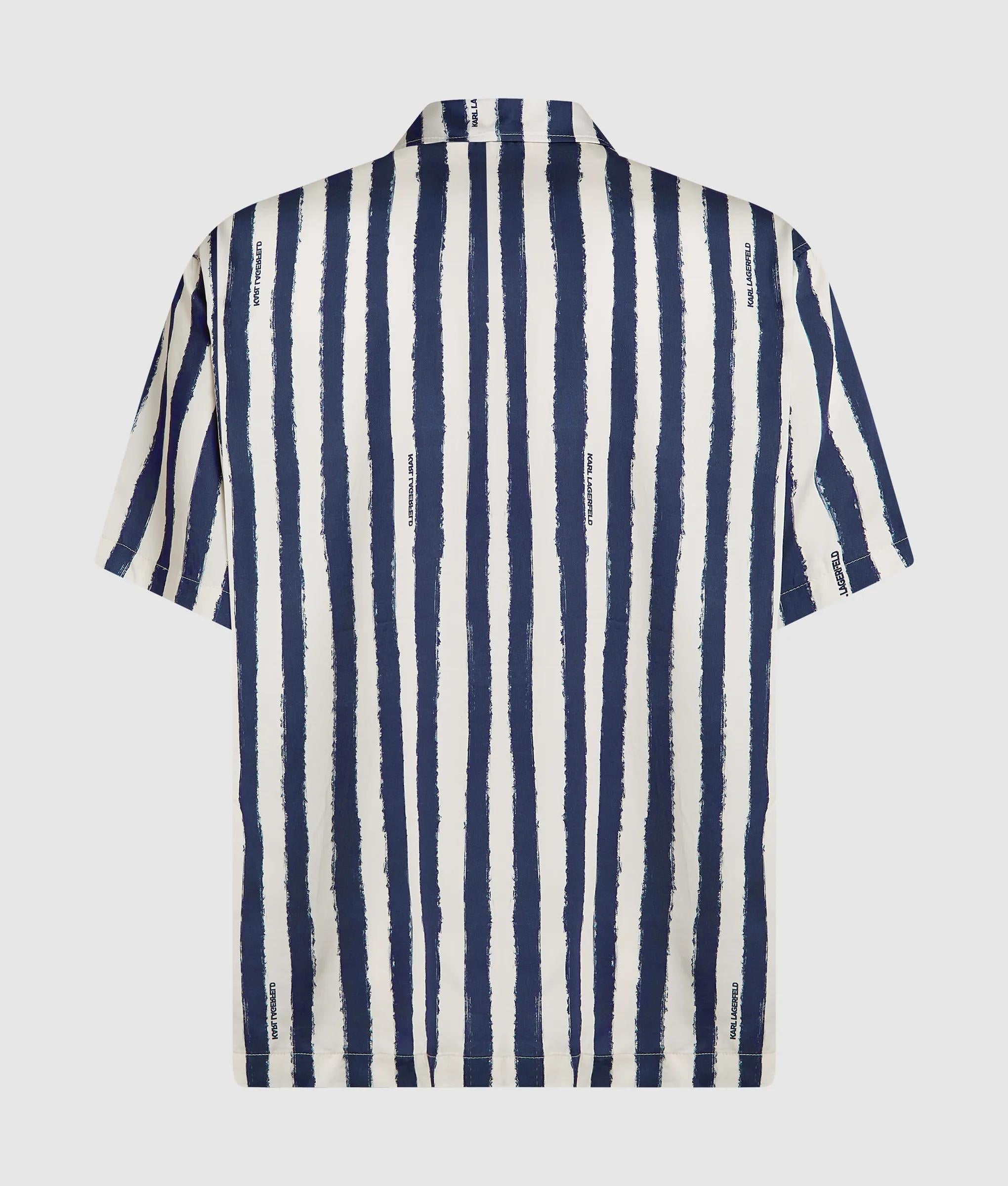 Ikon gestreept met korte mouwen bowlingtas shirt