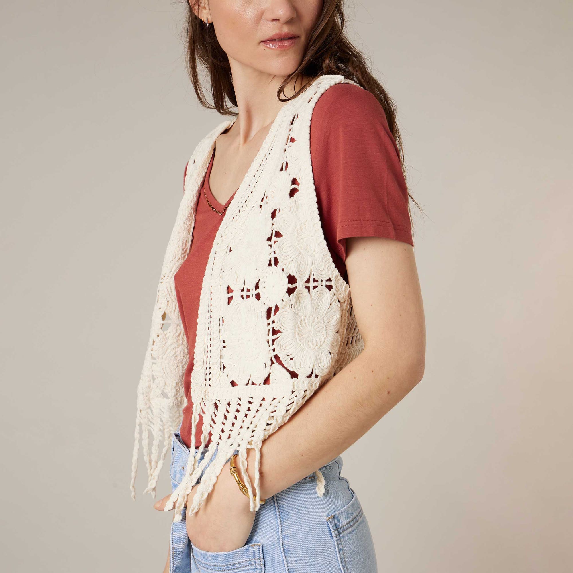 Gilet Femme beige