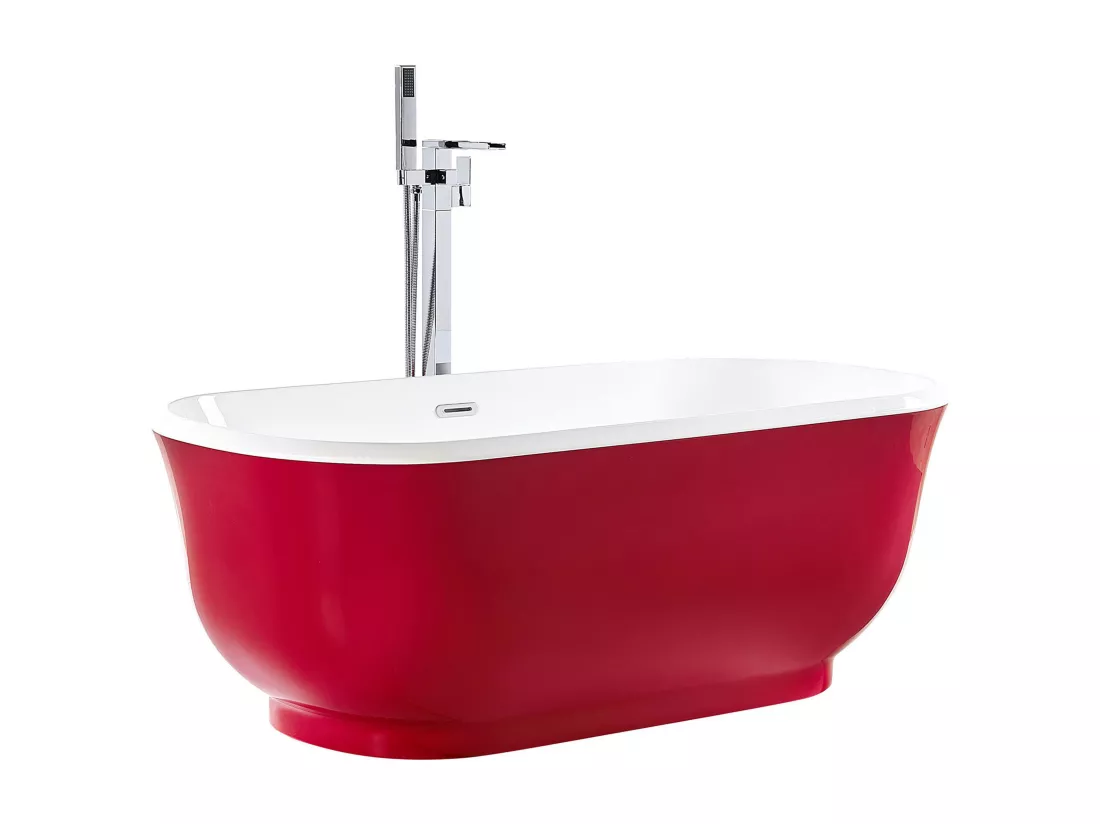 Baignoire îlot rouge 170 x 77 cm TESORO