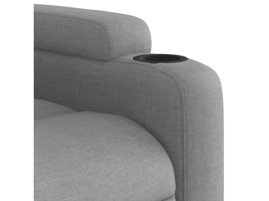 Fauteuil massant inclinable Gris clair Tissu