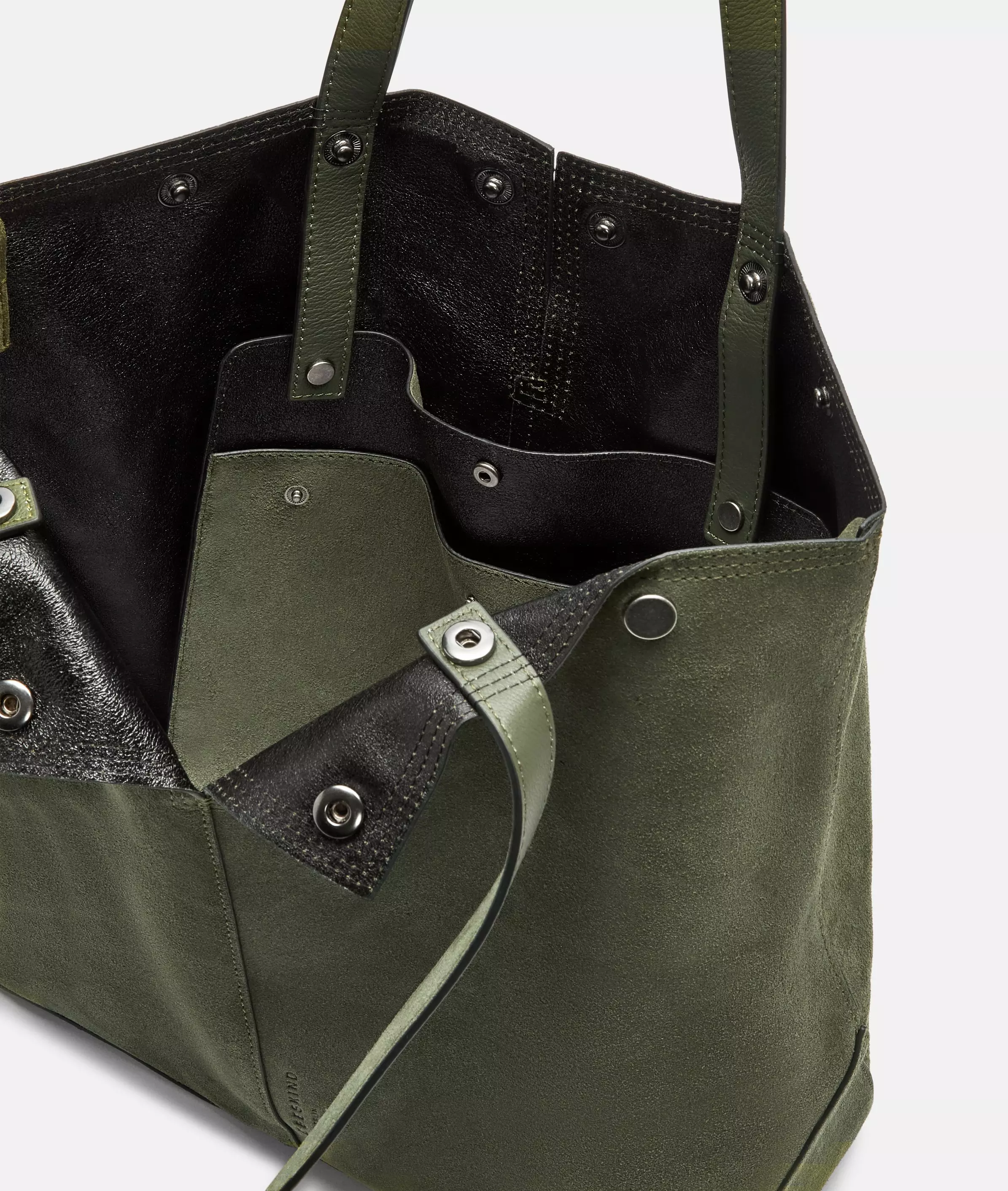 Rive Tote L Large shoulder bag made from soft suede