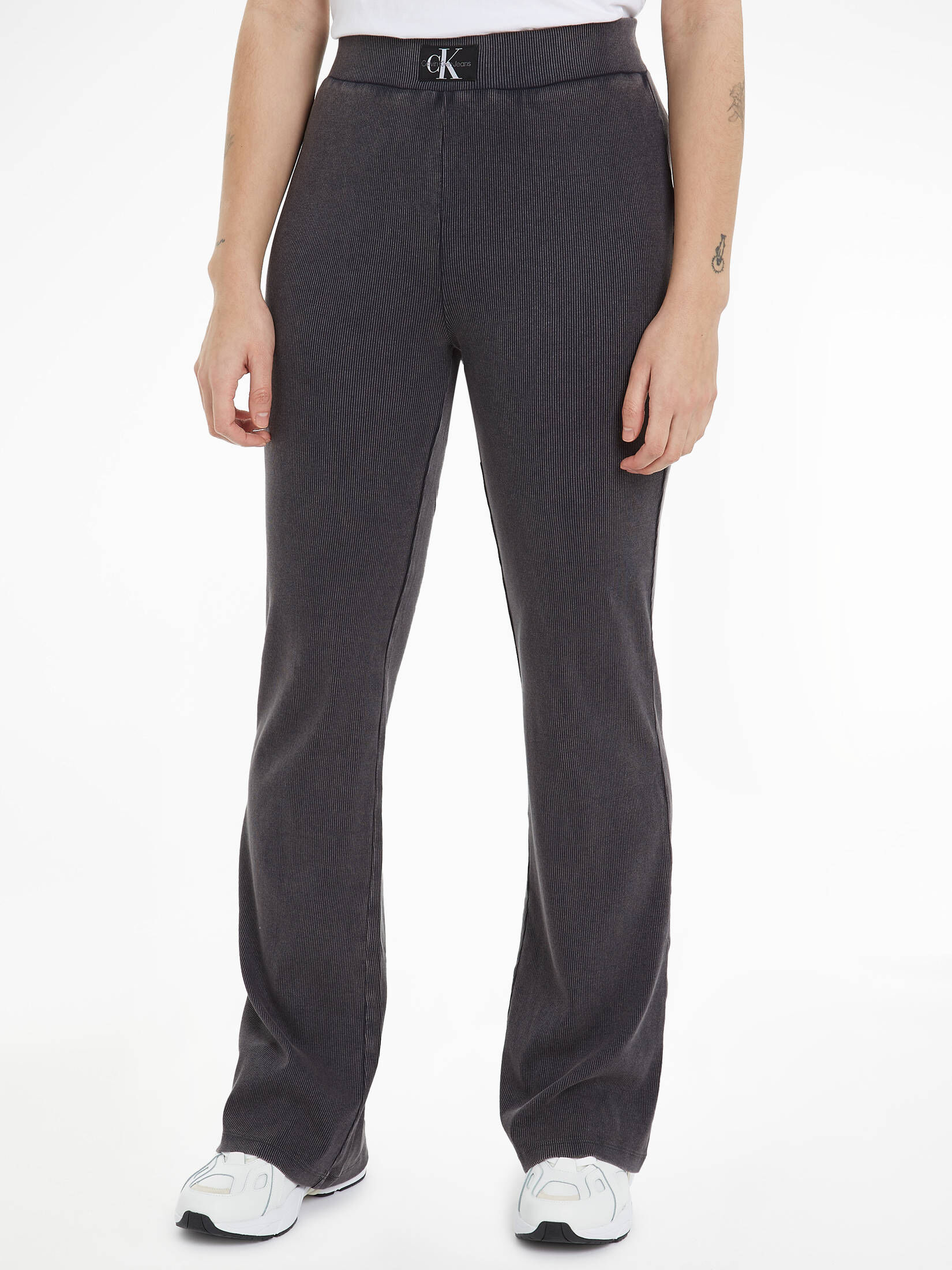 CALVIN KLEIN JEANS| Damen Hose WASHED RIB WOVEN LABEL PANT