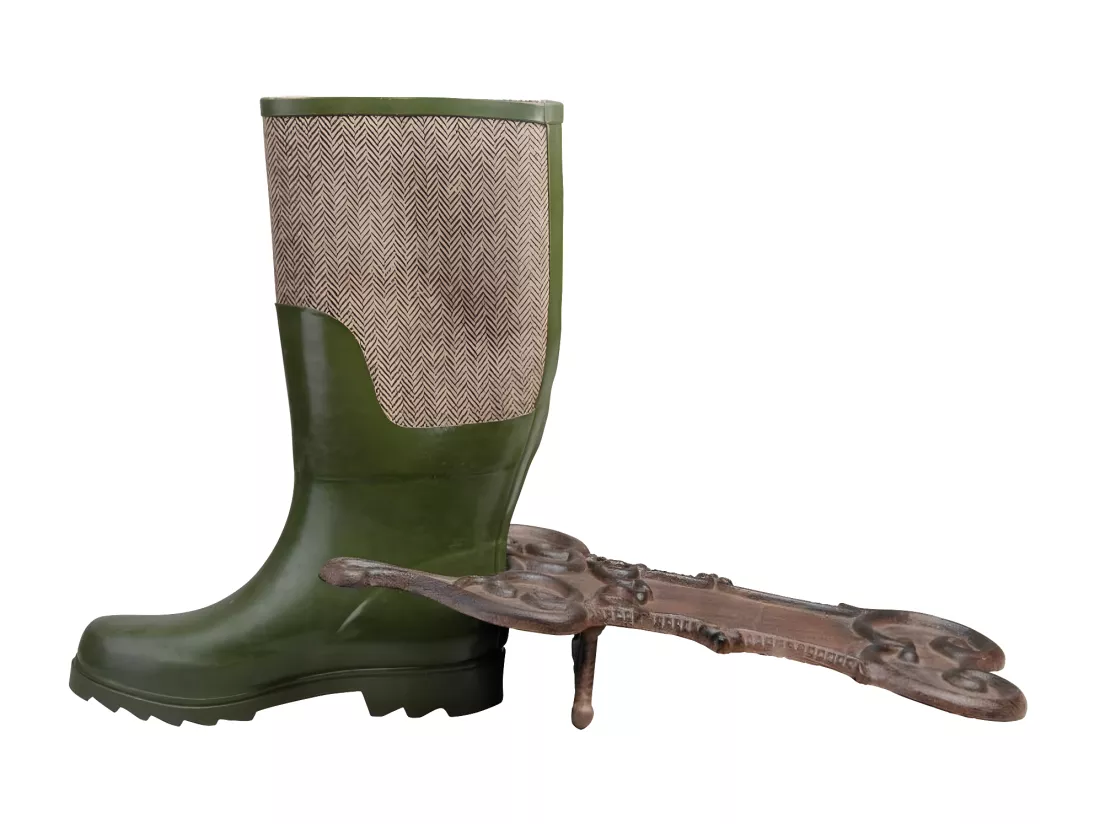 Tire botte en fonte - 37 x 17,4 x 9,8 cm - Marron